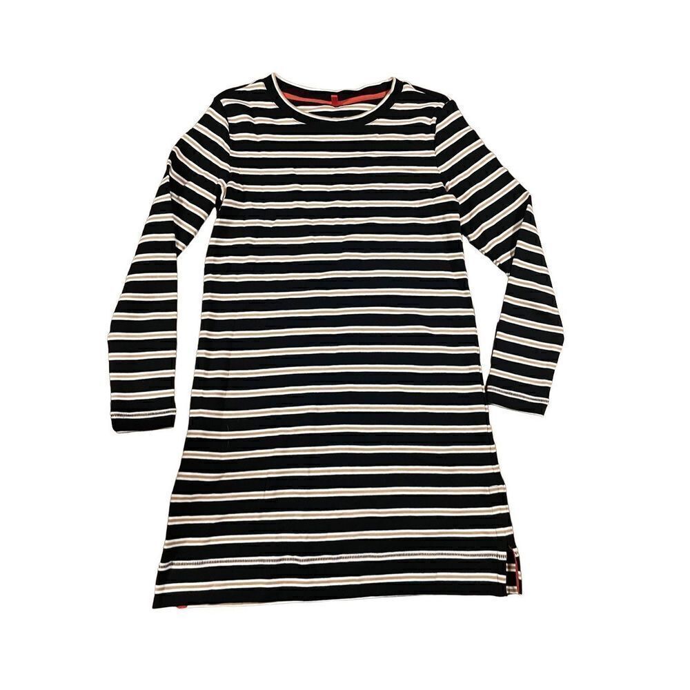Lou & Grey black white tan striped dress‎ size XS